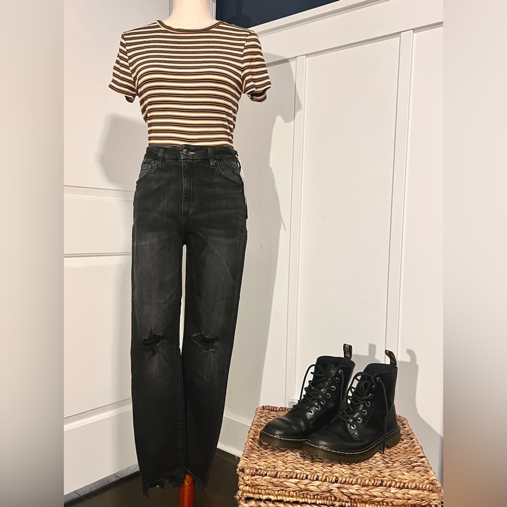 Striped Long Crop Top - H&M Like New